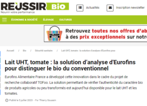 Réussir-Bio - article TOFoo